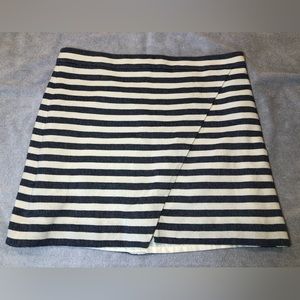 Women’s J. Crew Blue and White Striped Skirt Size 10